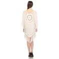 thumbnail image 4 of White Mark Women's Sheer Crochet Fringe Cover-Up, 4 of 5