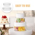 thumbnail image 5 of KAKOWELY 2Pcs Clear Acrylic Fillable Cake Stand Cake Riser Cake Round Display Riser Display Stand9.84"X9.84"X1.97", 5 of 5