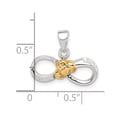 thumbnail image 4 of Infinity Sterling Silver & Gold Tone Claddagh D/C  Pendant, 4 of 4