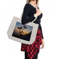 thumbnail image 2 of Mountain Shopping Bag, Picturesque Landscape Sunset at the Black Sea Autumn Tree on a Cliff Idyllic Photo, Eco-Friendly Reusable Bag for Groceries Beach and More, 15.5" X 14.5", Cream, by Ambesonne, 2 of 2