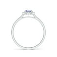 thumbnail image 2 of ANGARA Natural Round Tanzanite Halo Ring with Diamond Accents in 14K White Gold for Women (Size-5mm) | December Birthstone, Birthday, Anniversary, Jewelry Gift for Women | Natural Tanzanite Ring, 2 of 10