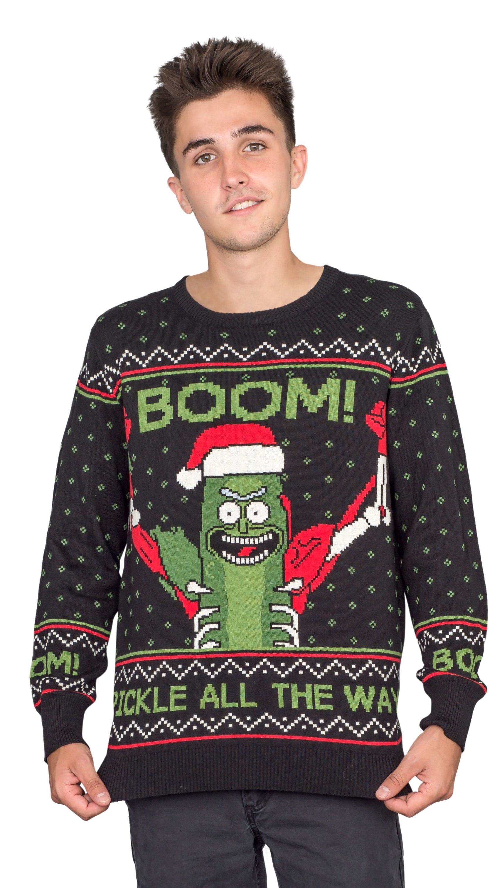 Rick And Morty Boom Picklerick Ugly Christmas Sweater Walmart Com Walmart Com