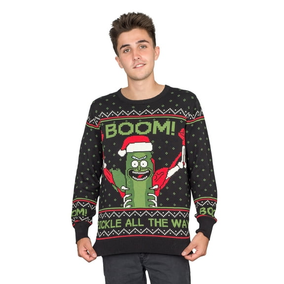 Rick and Morty Boom! PickleRick Ugly Christmas Sweater