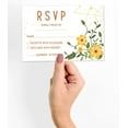 thumbnail image 2 of Inkdotpot 50 Blank RSVP Cards With White Envelopes-Floral & Leaves Style Response Card-RSVP For Wedding-Rehearsal Dinner-Baby Shower-Bridal Shower-Engagement Party Invitations, 2 of 7