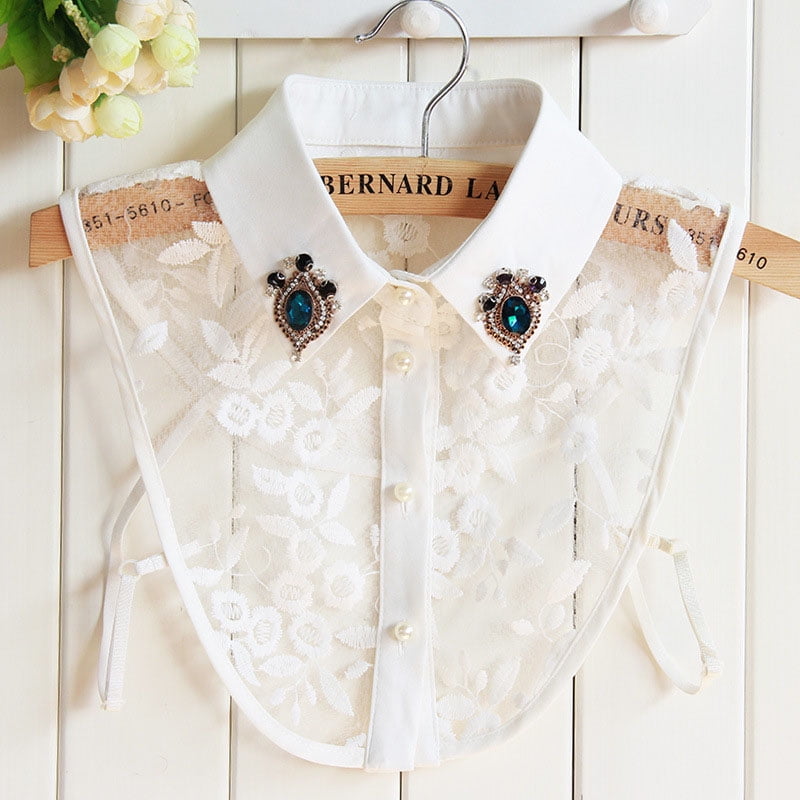 White Clothes Shirt Fake Collar For Women Faux Tie Collars False Collar Lapel White Clothes Shirt Fake Collar For Women Faux Tie Collars False Collar Lapel