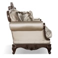 thumbnail image 3 of Furniture of America Adelaide Beige Tufted Fabric Sofa in Dark Cherry, 3 of 7