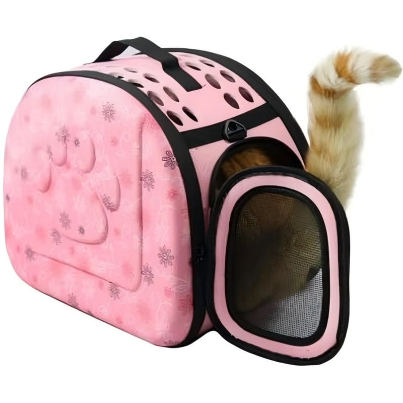 DENZUS Foldable Pet Carrier, Collapsible Travel Cage with Breathable Mesh for Dogs and Cats