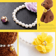 thumbnail image 3 of Collar de perlas para mascotas Desiderio, collar elástico con flores, accesorios para gatos, collar para perros pequeños y medianos, 3 of 5