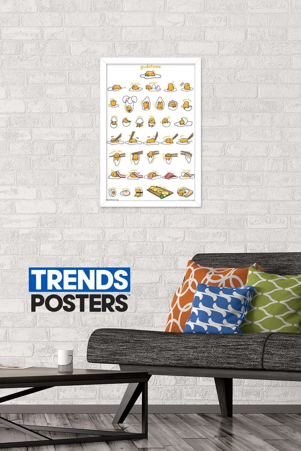 Gudetama - Grid Wall Poster, 14.725" x 22.375", Framed