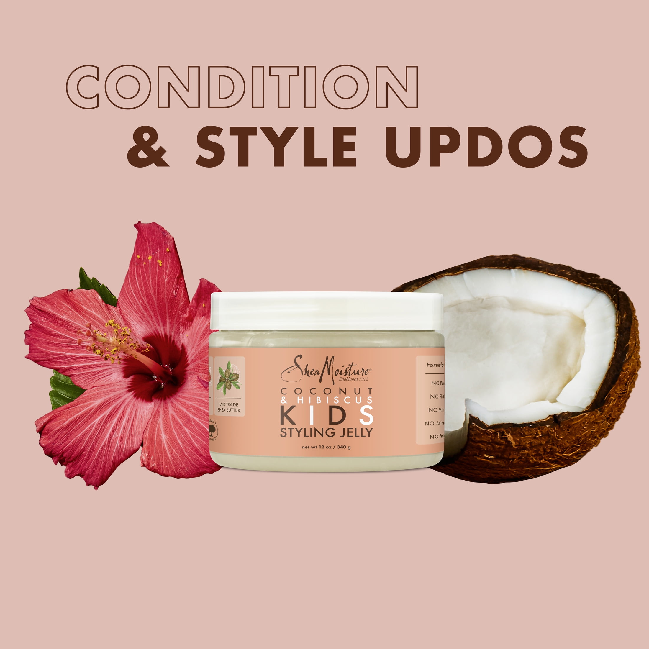 SheaMoisture Coconut and Hibiscus Styling Gel Jelly 12 oz