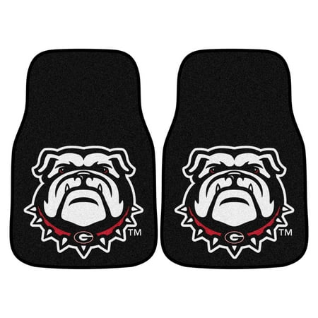 Georgia Bulldogs Cargo - Georgia Black New Bulldog 2-pc Carpeted Car Mats 17