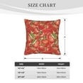 thumbnail image 4 of Bingfone Strawberry Linen Throw Pillow Covers Cushion Case Pocket Button Vintage Farmhouse Pillowcase For Sofa Couch Bed 18"X18", 4 of 9
