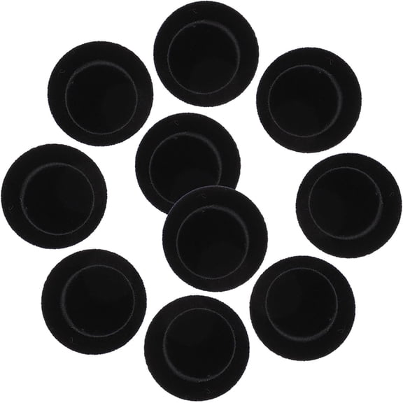 40pcs Mini Clown Top Hat Black Velvet Resin Decorative Party Headwear