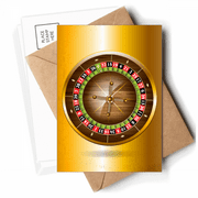 Realistic Casino Turntable Illustration Postcards Envelopes Blank Note Cards Mailing