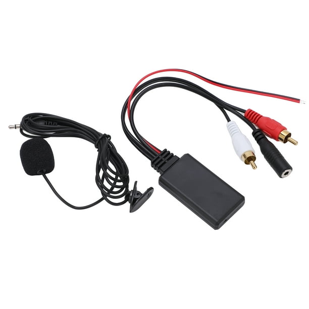 Universal Car Bluetooth AUX Audio Cable Adapter RCA Module Wireless Control  MIC