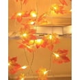 thumbnail image 4 of Janrevotw Halloween Autumn Maple Leaf Decorations Led String Lights Holiday Patio Decorations Halloween Party Decorations, 4 of 13