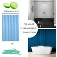 thumbnail image 5 of AUR Baby Blue Plastic Shower Curtain Or Liner, 72x72 Inch Lightweight Cream Blue Plastic Bathroom Shower Showroom Inner Curtain with Rustproof Metal Grommet Holes and Weighted Magnets, 5 of 15