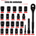 thumbnail image 3 of Juego De Herramientas Mecánicas Autocle 24 pcs Dados Kit 1/2' rojo, 3 of 4