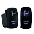thumbnail image 3 of LIGHTED WHIP OZ-USA® On/Off Rocker Switch 5-Pin SPST Laser-Etch Blue LED Backlit for Truck UTV SUV Polaris RZR Can-Am  Marine Vessels, 3 of 7