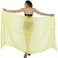 thumbnail image 4 of HAPPY BAY Women's Beachwear Summer Bikini Wraps Beach Wrap Swimwear Sarong Swim Cover up Skirt Bathing suit Swimsuit Pareo Coverups for Women One Size Yellow, Partout, 4 of 4