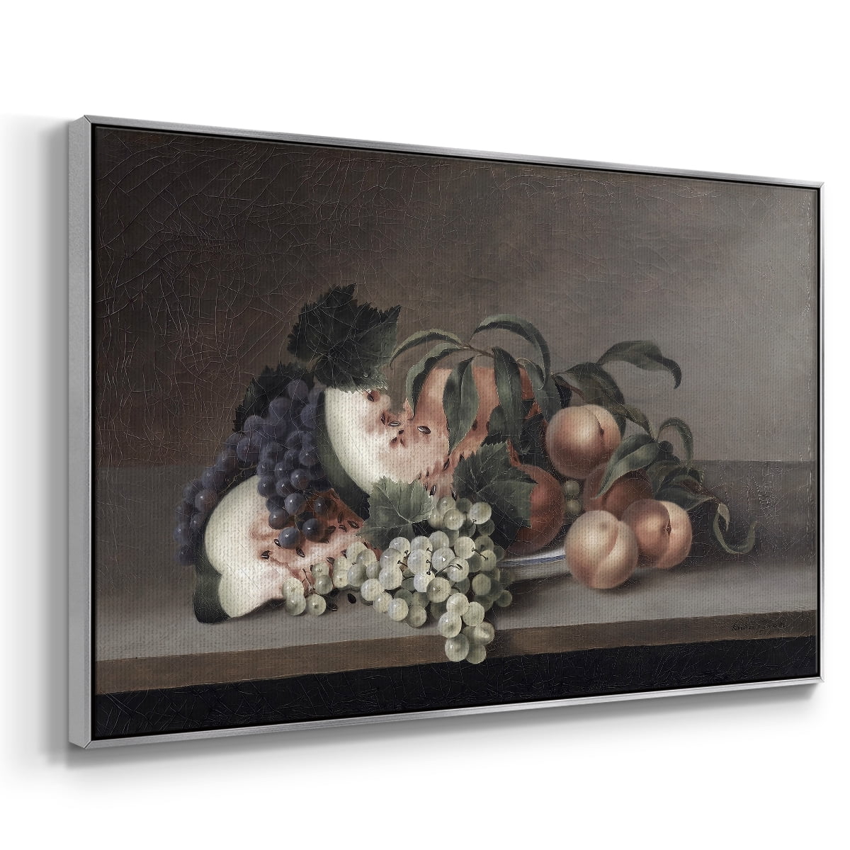Vintage Botanical Print-XLII By Wexford Home Framed in Silver Wood Gallery Wrapped Canvas 17 in. x 25 in.