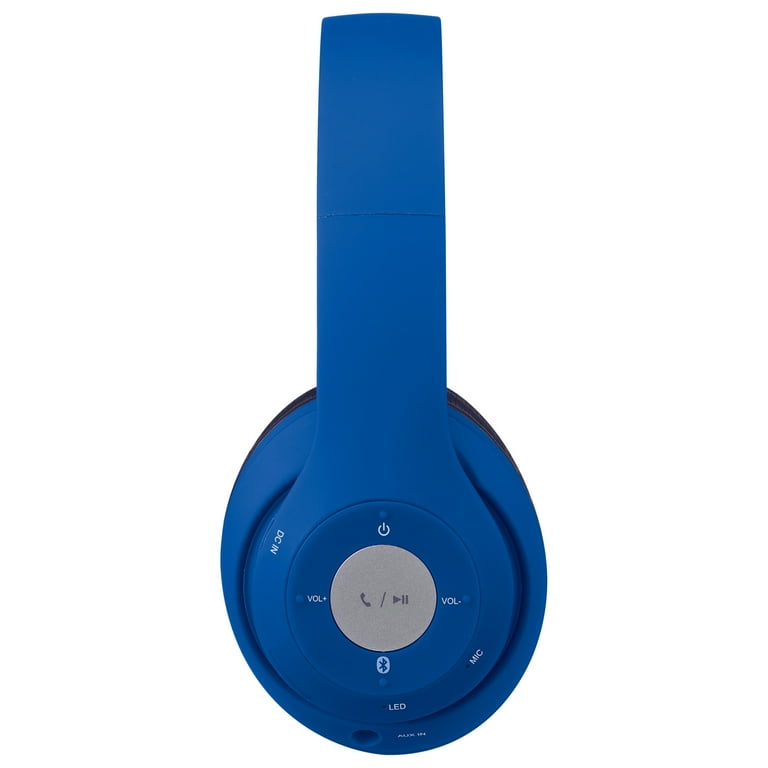 iLive Bluetooth Wireless Over-Ear Headphones, Matte Blue