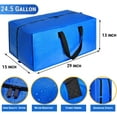 thumbnail image 4 of 4 Pack Moving Bags Heavy Duty Extra Large, Blue Moving Totes Bag with Zippers Backpack Handles for Clothes, Moving Boxes Dorm College Packing Supplies, 4 of 7