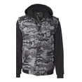 thumbnail image 1 of Burnside 8701 Men's Nylon Vest with Fleece Sleeves - Black Camo/ Black - XXX-Large, 1 of 2