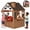 Natural Wood Color, variant on Auarte Outdoor Playhouse for Kids Ages 3 , Wooden Play House with BBQ Grill, Pizza Oven, Pretend Food, Cash Register, Doorbell, Toy Phone, Blackboards