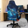 thumbnail image 4 of Xoenoiee Galaxy Turtle Flower Print Stretch Gaming Chair Cover with Armrest Covers, Soft Computer Chair Cover Dust Protection Rotating Desk Chair Protector Cover for Office Computer Racing Seat, 4 of 7