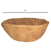 Gardener Select Round Coco Liner for Outdoor Hanging Planters & Baskets, 14