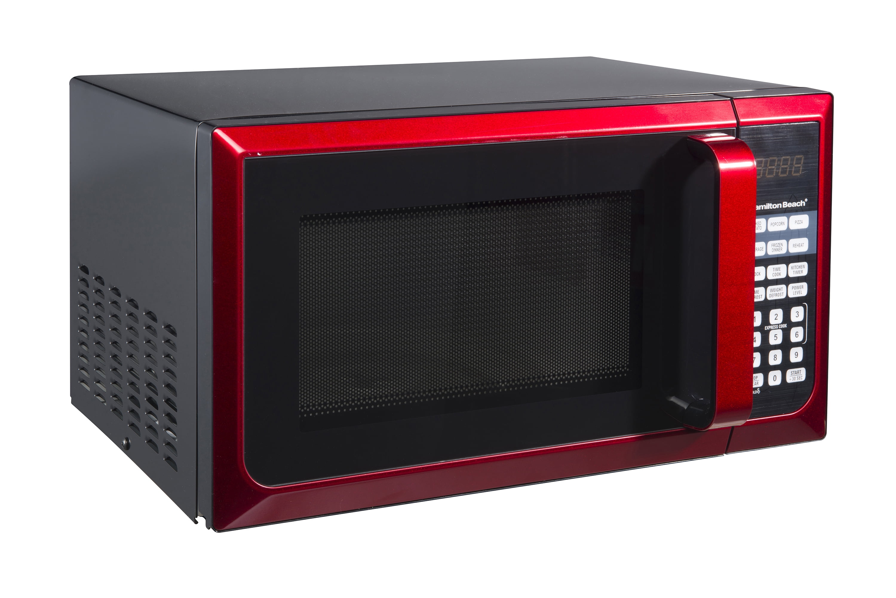 Hamilton Beach 0.9 cu. ft. Microwave Oven 900 Watts, Red Stainless