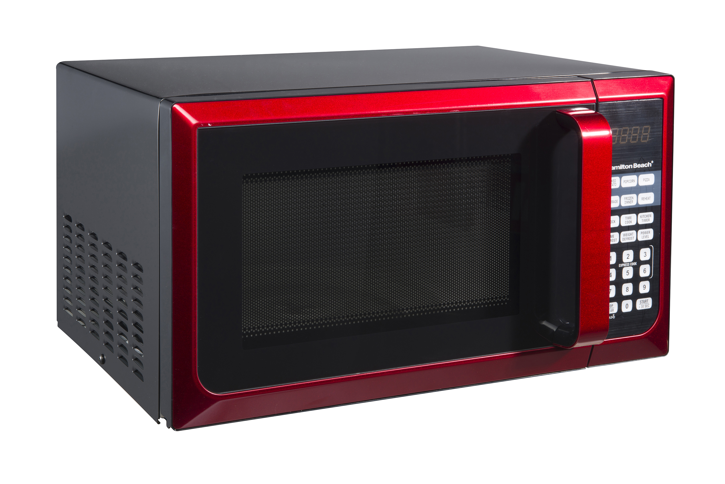 Hamilton Beach 0.9 cu. ft. Countertop Microwave Oven, 900 Watts, Red Stainless Steel - image 5 of 7
