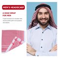 thumbnail image 4 of Frcolor Head Muslim Scarf Scarf Desert Wraps Men Wrap Keffiyeh Prince Shemagh Arafat East Middle Neck Headscarf Arab Men, 4 of 7