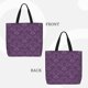 thumbnail image 2 of Fotbe Retro Florals Purple Bolsa Tote con Estampado para Mujer, Bolsos con Cremallera, Bolsa de Hombro Casual de Gran Capacidad con Bolsillos Internos, 2 of 7