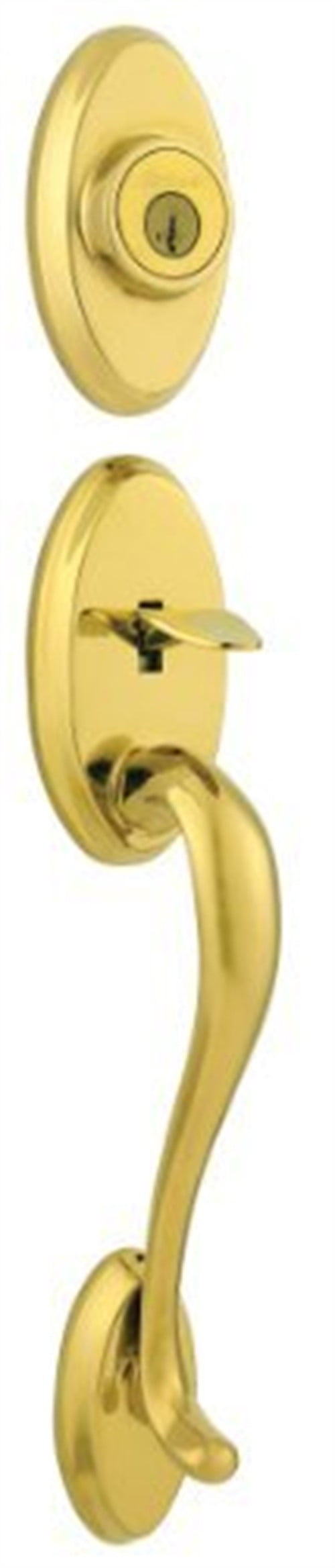 Kwikset 801SELIP-L03S Shelburne Double Cylinder Exterior Handleset Smart  Key Lifetime Brass Finish - Walmart.com