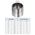 thumbnail image 3 of Uxcell 304 Stainless Steel G1-1/4 Male Half Threaded Weldable Weld Coupling, 3 of 5