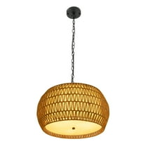 ChicHomey Woven Pendant Light Fixture Ceiling Mount Chandelier Hanging Lamp Fixture E26