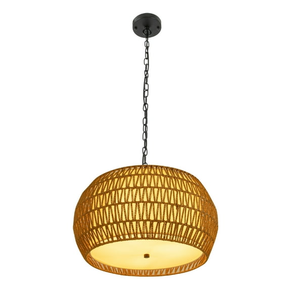 ChicHomey Woven Pendant Light Fixture Ceiling Mount Chandelier Hanging Lamp Fixture E26