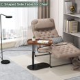 thumbnail image 7 of Hurber C Shaped Side Table, Adjustable Height 360°Swivel Tea Table, Black, 7 of 7