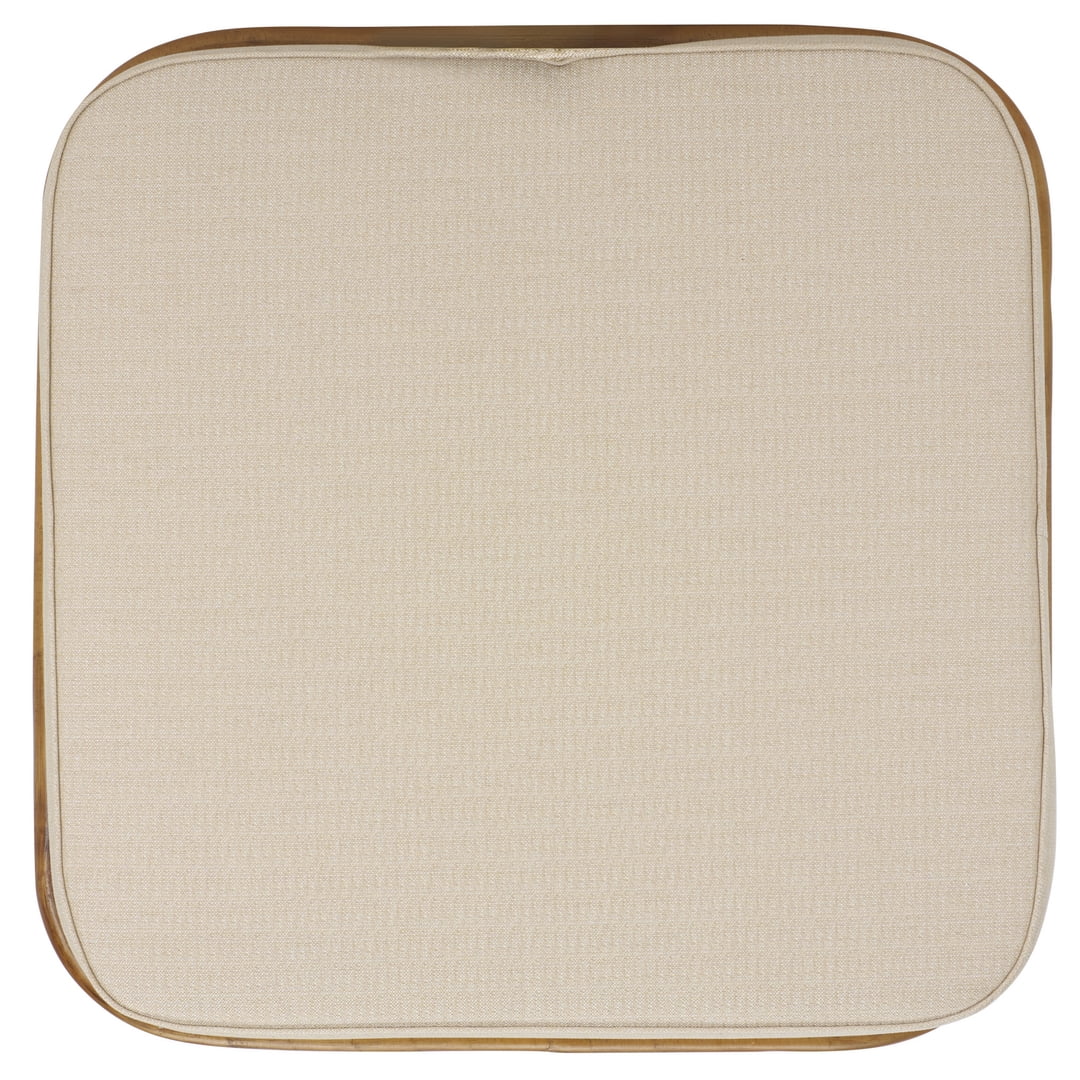 Safavieh Couture Flanders Rattan Pole Coktail Ottoman, Natural/White