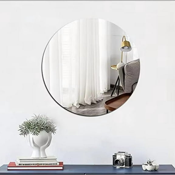 PTOOTP Silver Acrylic Mirror Stickers for Wall Decoration Easy Install 8Pcs