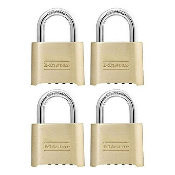 Master Lock Padlock, Set Your Own Combination Lock, 2 in. Wide, 175D (Pack of 4)