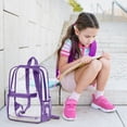 thumbnail image 3 of FastXmas Clear Backpack Transparent Heavy Duty Bag, Durable PVC Clear Sport Bags,Transparent backpack, Plastic Bookbags for College, Stadium,Security, Sporting(11x5.1x15 In), 3 of 5