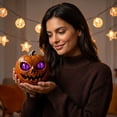 thumbnail image 7 of Halloween Pumpkin Jack O Lanterns Decor, Vintage Halloween Decorations Classic Plastic Pumpkin Statue Figurine, Table Decor for Home Office Party Table, 7 of 7
