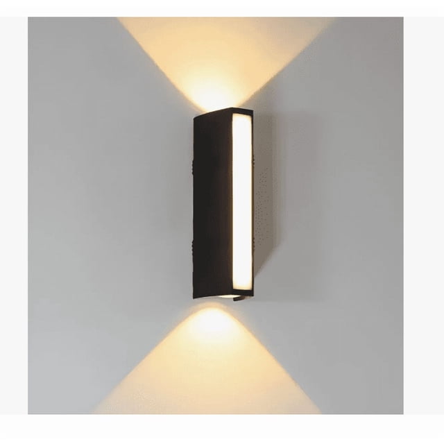 Lámpara Led De Pared Exterior Arbotante color negro