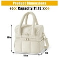 thumbnail image 2 of Bolsa de Almuerzo Térmica de 12.5 QT con Doble Compartimento y Diseño Acogedor, Ideal para Trabajo, Escuela o Picnic, blanco, 2 of 8