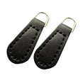 thumbnail image 3 of 2 tiradores de cremallera de piel sintética para reparación, etiquetas para equipaje, bolsos, mochilas, maletas y chaquetas. Negro, 3 of 8