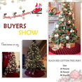 thumbnail image 3 of Christmas Deocration Red Black Tree Skirt Cotton Tree Skirt 36 Inch Buffalo Plaid Tree Skirt Holiday Christmas Tree Skirt Check Tree Skirts Double Layers, 3 of 7
