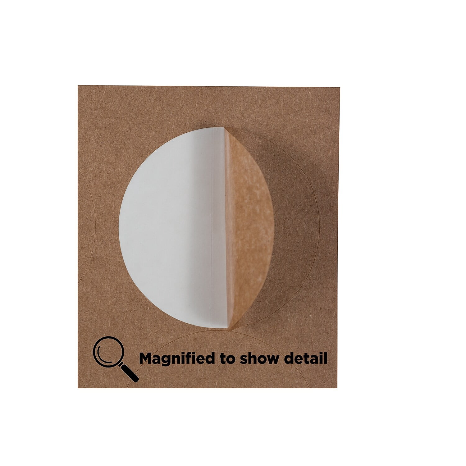 JAM Paper Circle Label Sticker Seals, 2.5 in Diameter, Brown Kraft, 120 Round Labels/Pack
